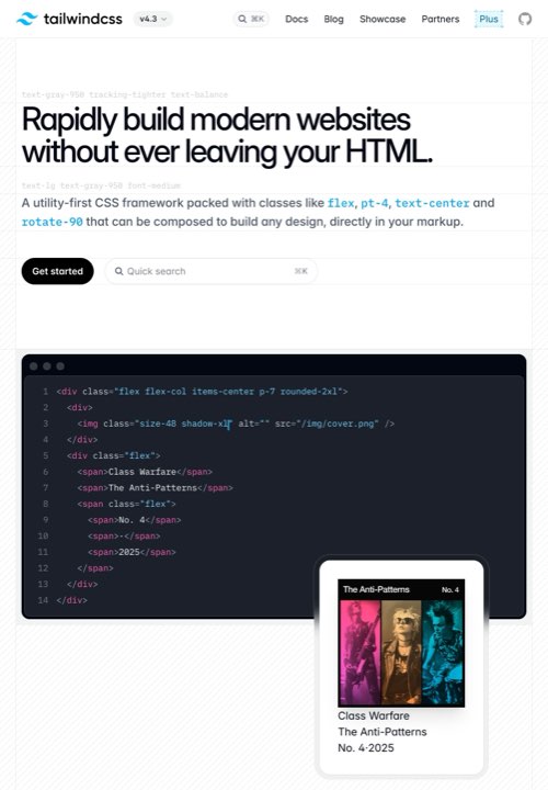 tailwindcss.com captured at iPad Air size